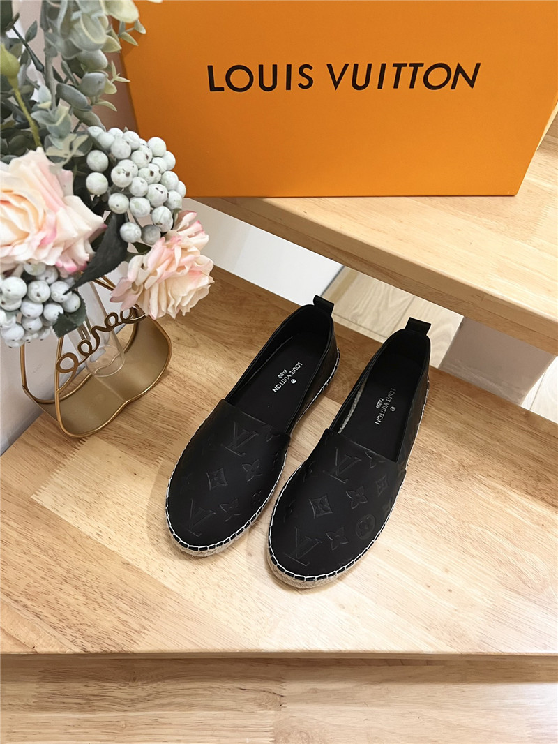 l0vis Vvtt0n bidart espadrilles black leather monogram