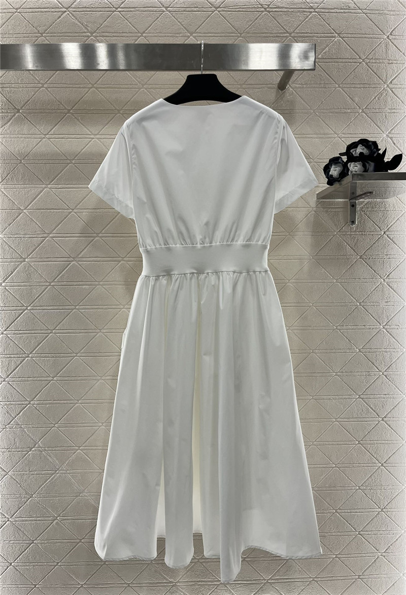 Pra*a zipper short sleeve dress replica clothing sites