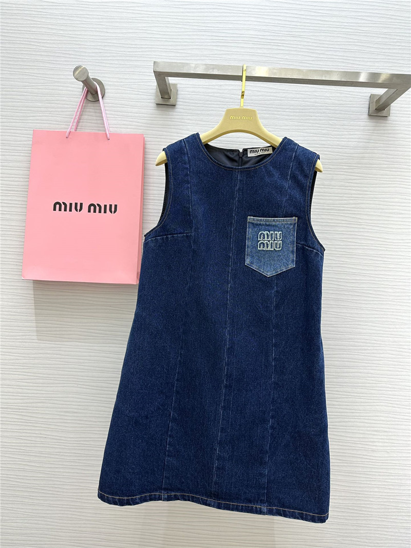 M1um1u denim dress replicas clothes