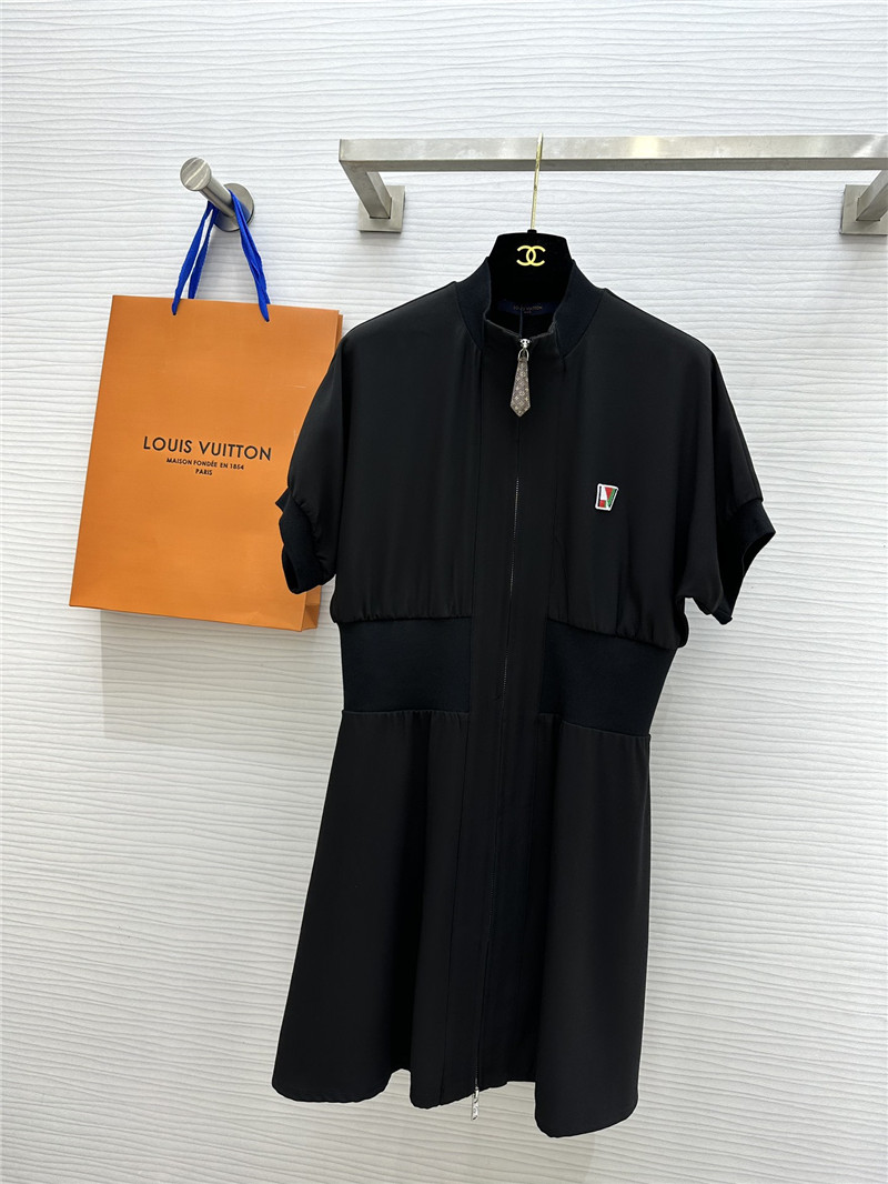 l0vis Vvtt0n lv zipper little black dress replica clothing