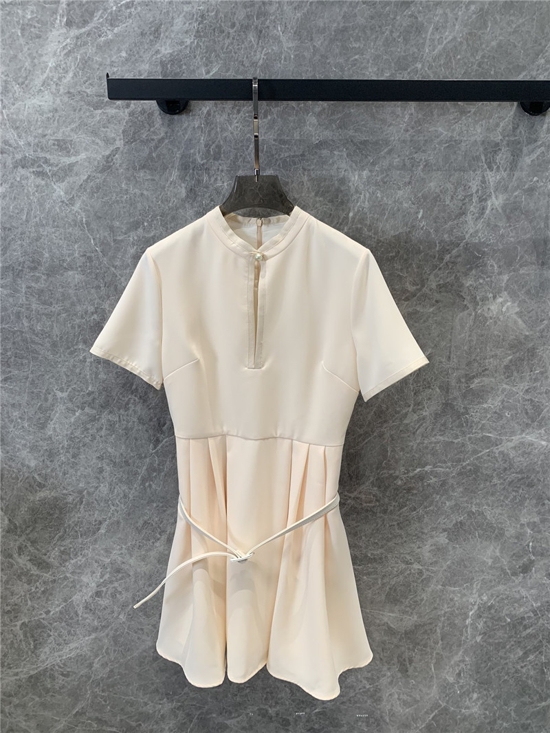 D10r pleated waist short sleeve dress replica clothes