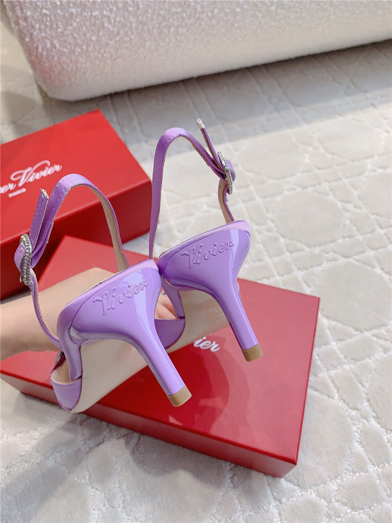 roger u1u1er viv’ canard satin purple slingback pumps