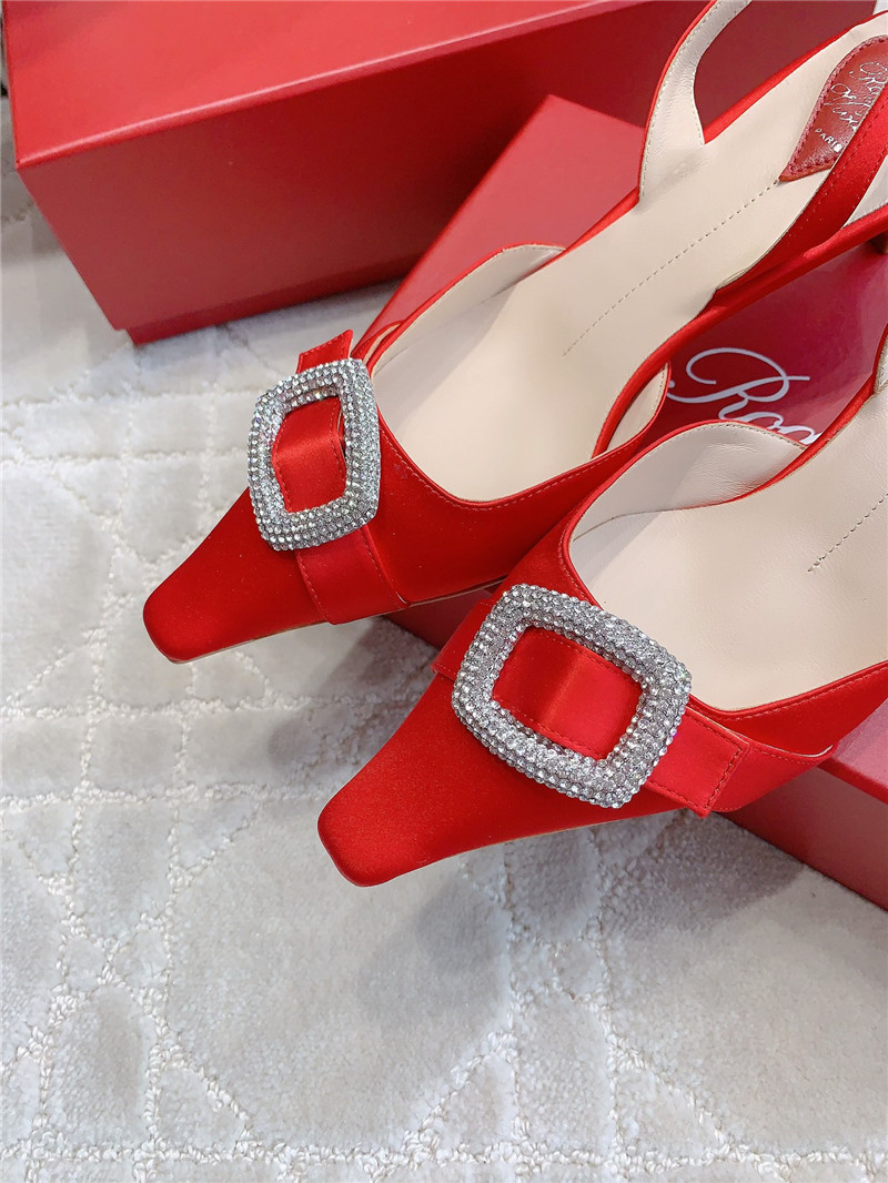 roger u1u1er viv’ canard satin red slingback pumps