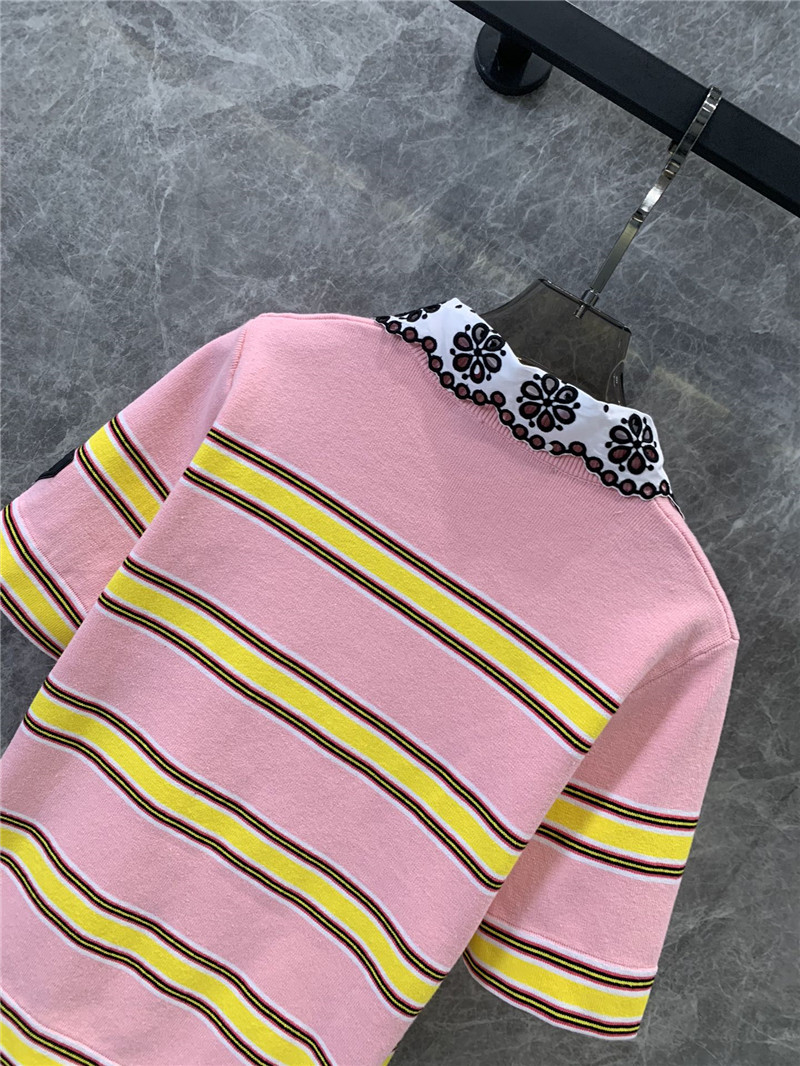 l0vis Vvtt0n lv zipper chest striped sweater replica clothes