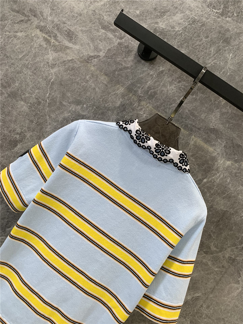 l0vis Vvtt0n lv zipper chest striped sweater replica clothes