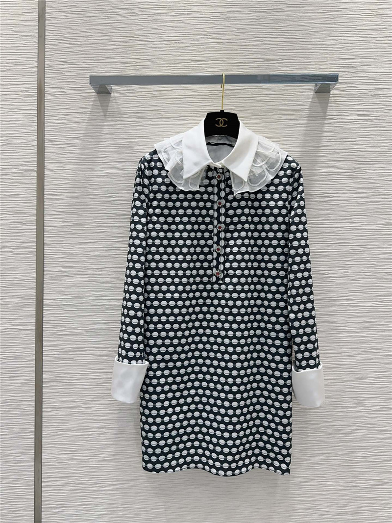 M1um1u polka dot french dress cheap replica designer clothes