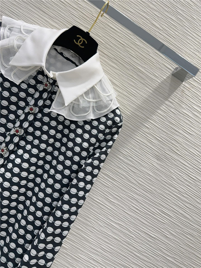 M1um1u polka dot french dress cheap replica designer clothes