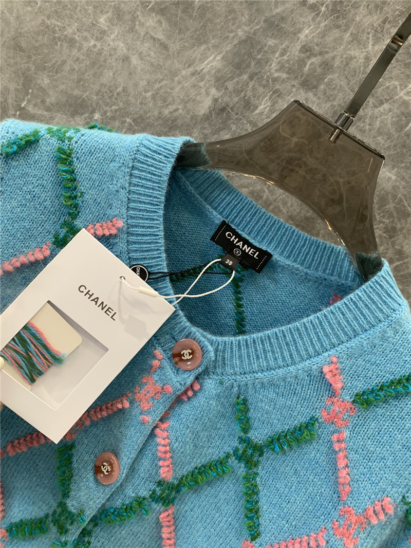 ch**el D1am0nd intarsia cardigan replica clothing