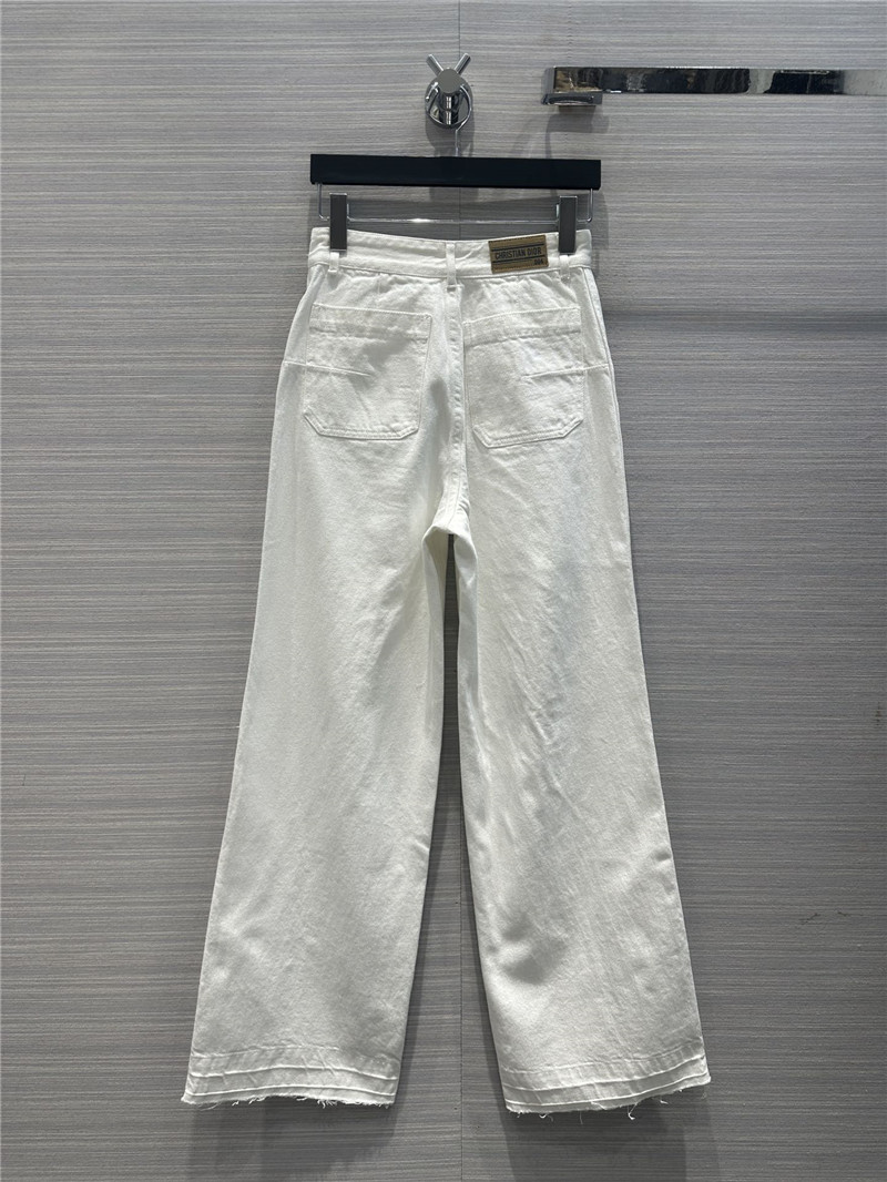 D10r double pocket straight white jeans replicas clothes