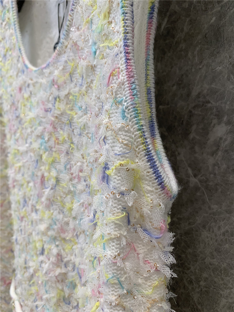Ch**el light spinning knitted vest dress replica clothes