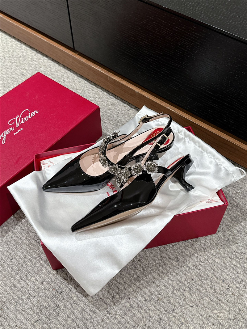 roger u1u1er efflorescence mary jane slingbacks in black