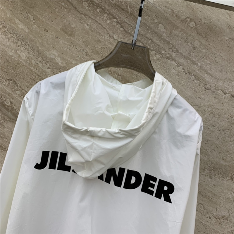 jil sander logo lettering print sun protection clothing replica clothing
