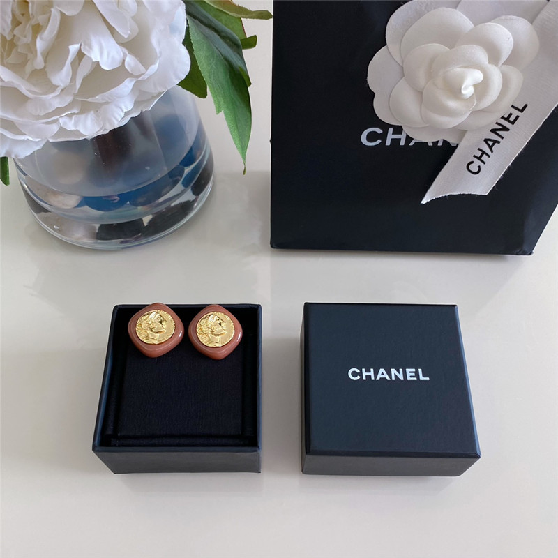 Ch**el vintage coin earrings