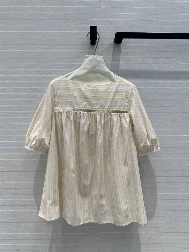 Chloé color-block striped boat neck shirt replica clothes