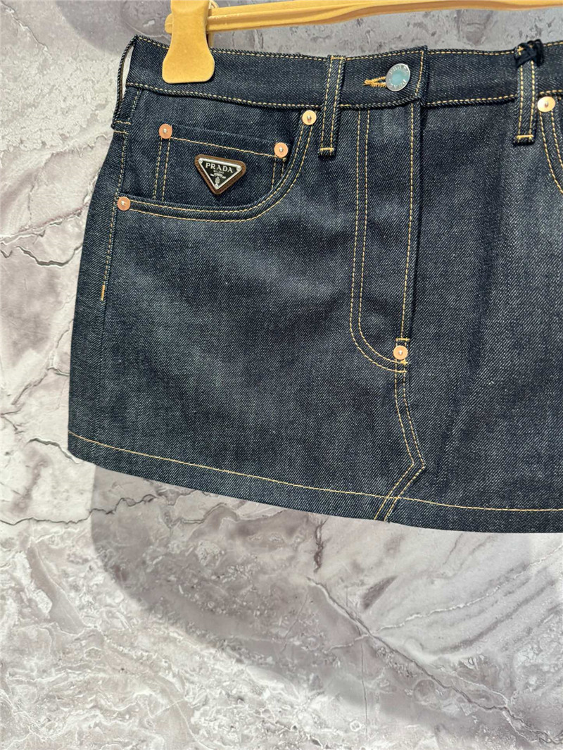 Pra*a denim skirt replica clothing sites