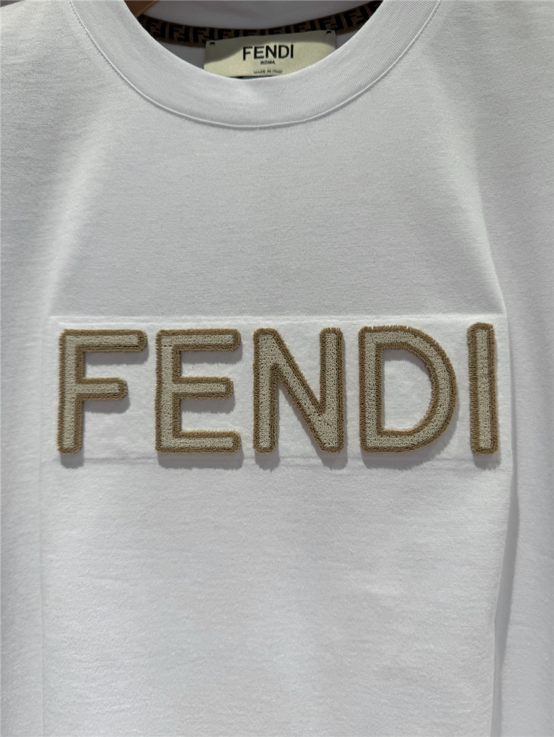 F**di 3d toothbrush embroidered t-shirt replica designer clothes