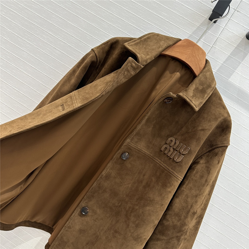 M1um1u shirt jacket suede coat replica d&g clothing