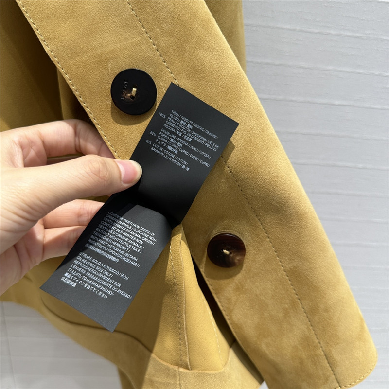 L0ew* lapel jacket genuine leather coat replica designer clothes