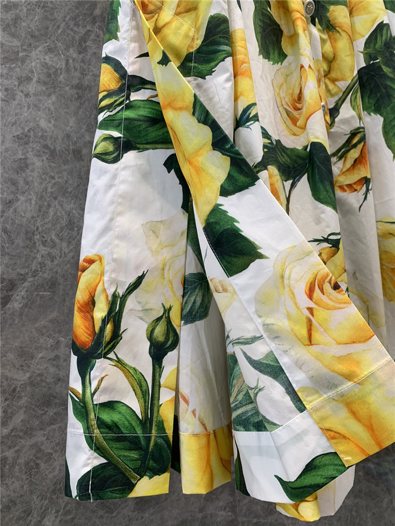 Dolce & Gabbana d&g yellow rose skirt replica clothes