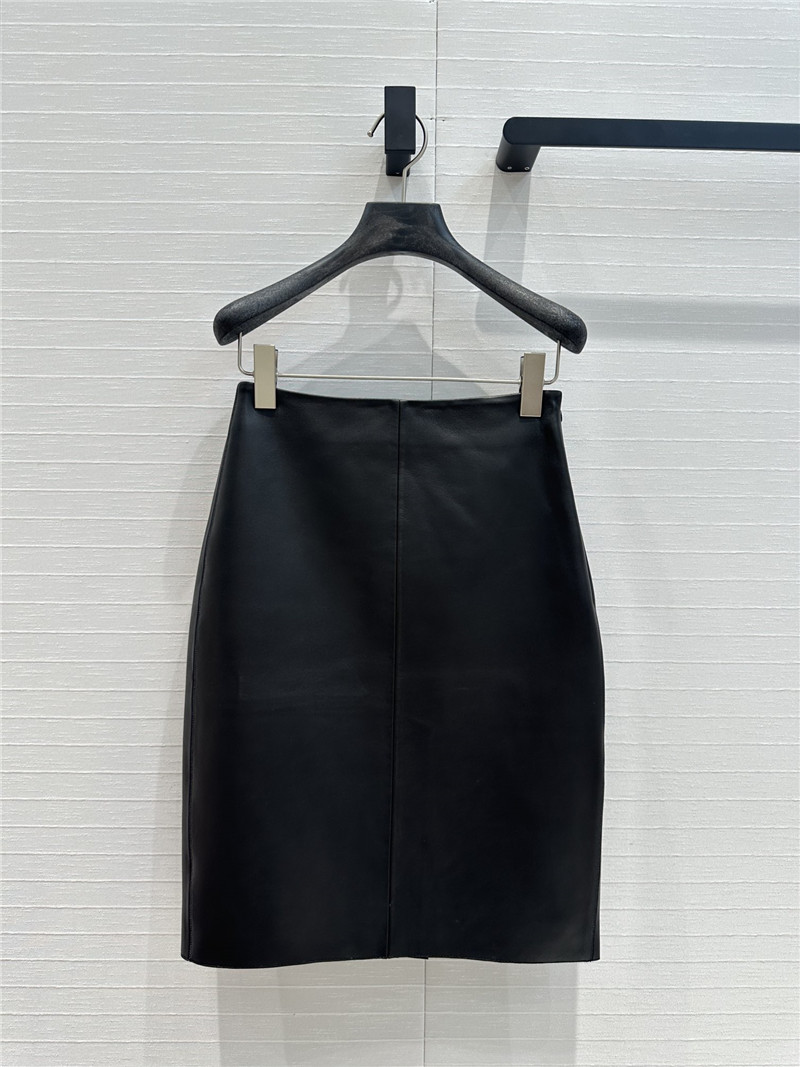 Pra*a midi leather skirt replica d&g clothing