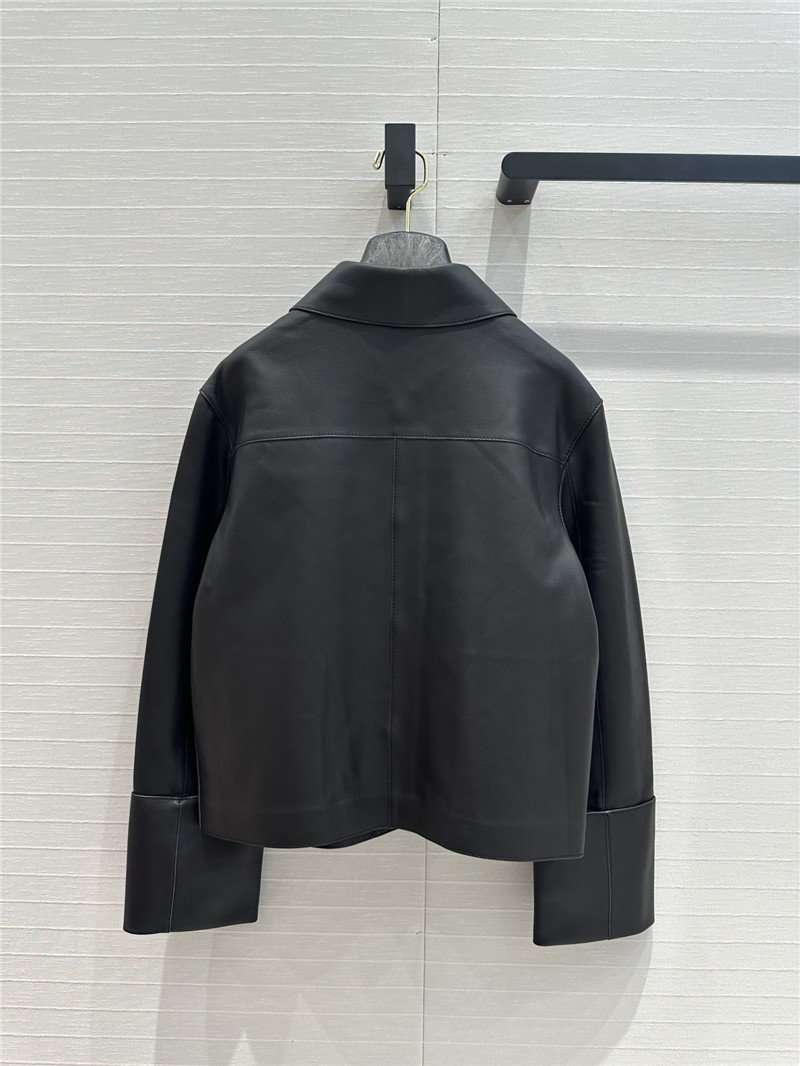 L0ew* lapel jacket genuine leather coat replicas clothes