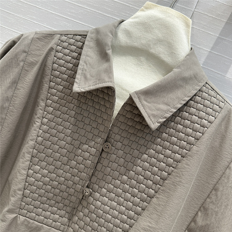 b0tt*ga Ven*ta lapel woven shirt dress replica designer clothes
