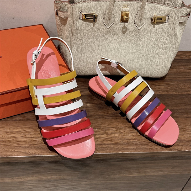 H**me5 ephese cherry pink calfskin sandal