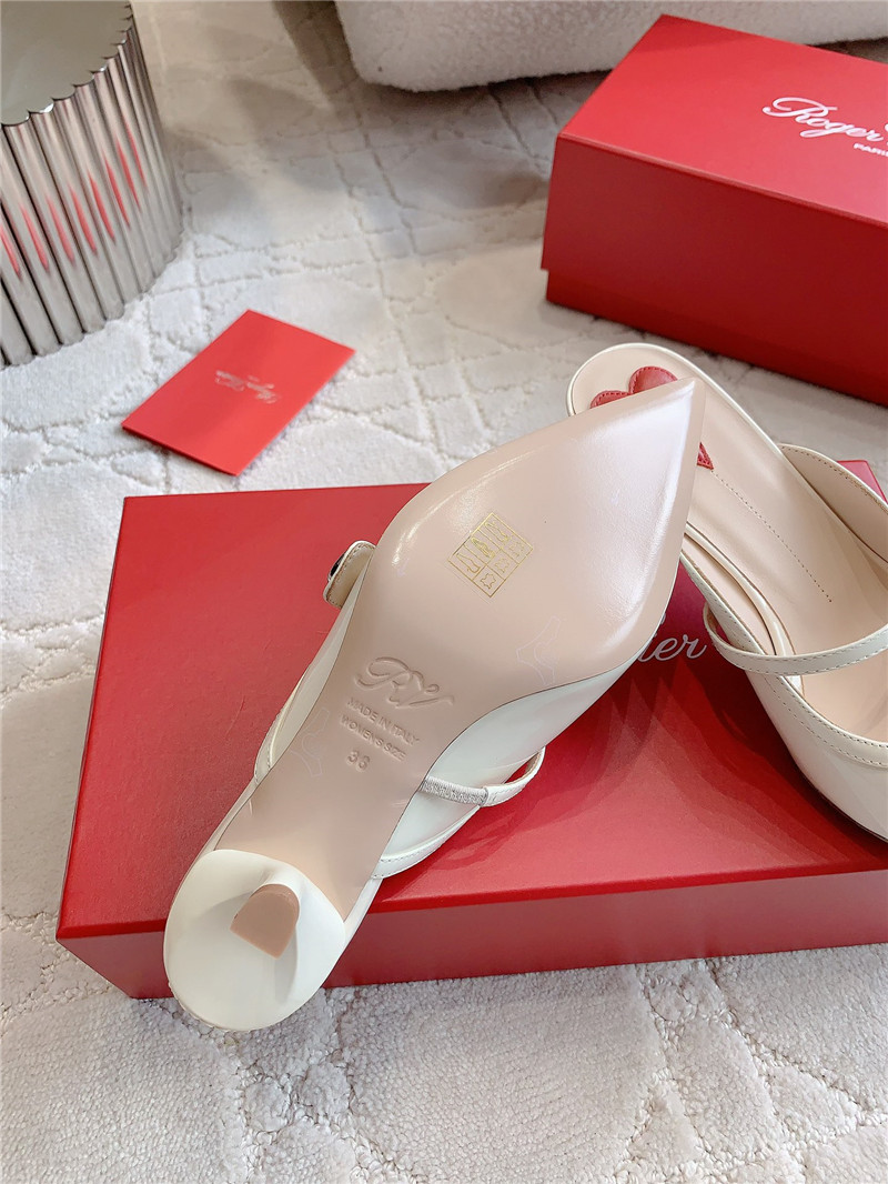 roger u1u1er mary jane virgule mules white and pink patent
