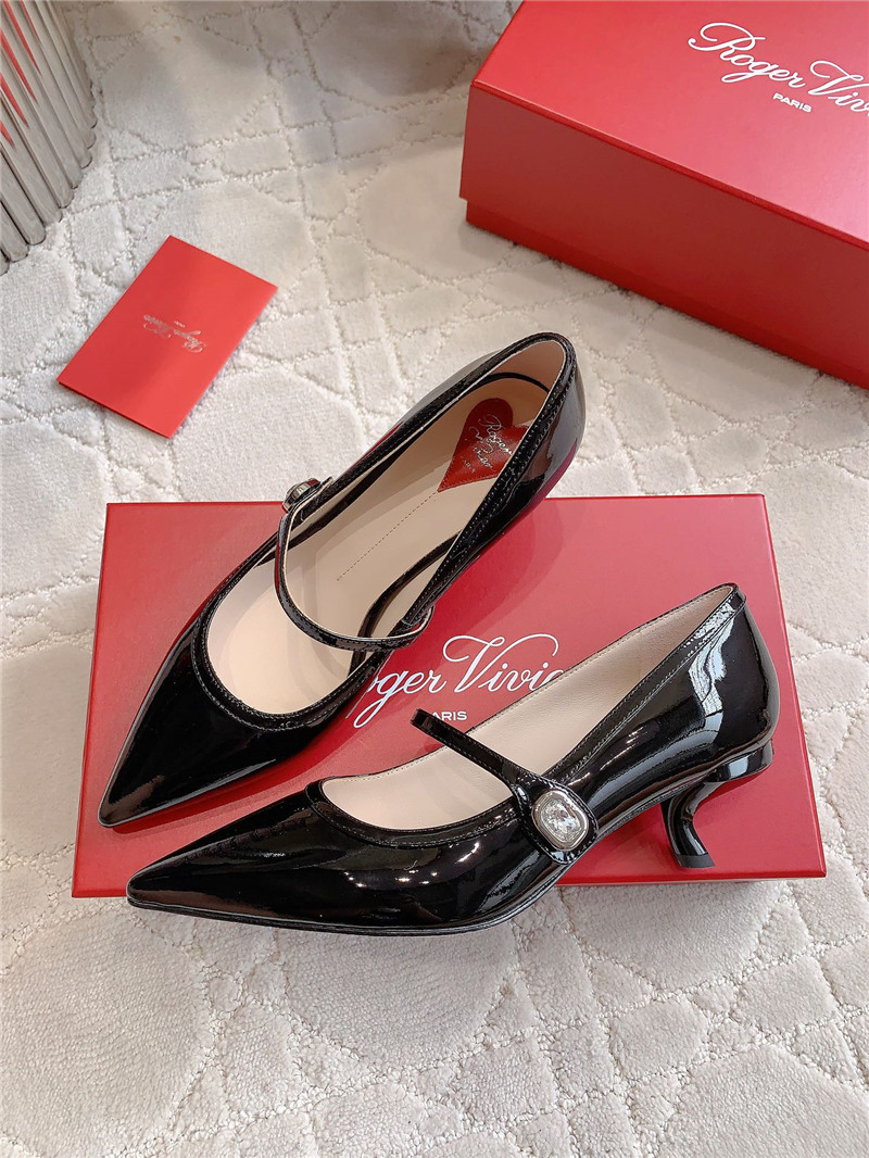 roger u1u1er virgule mary jane pumps black patent leather