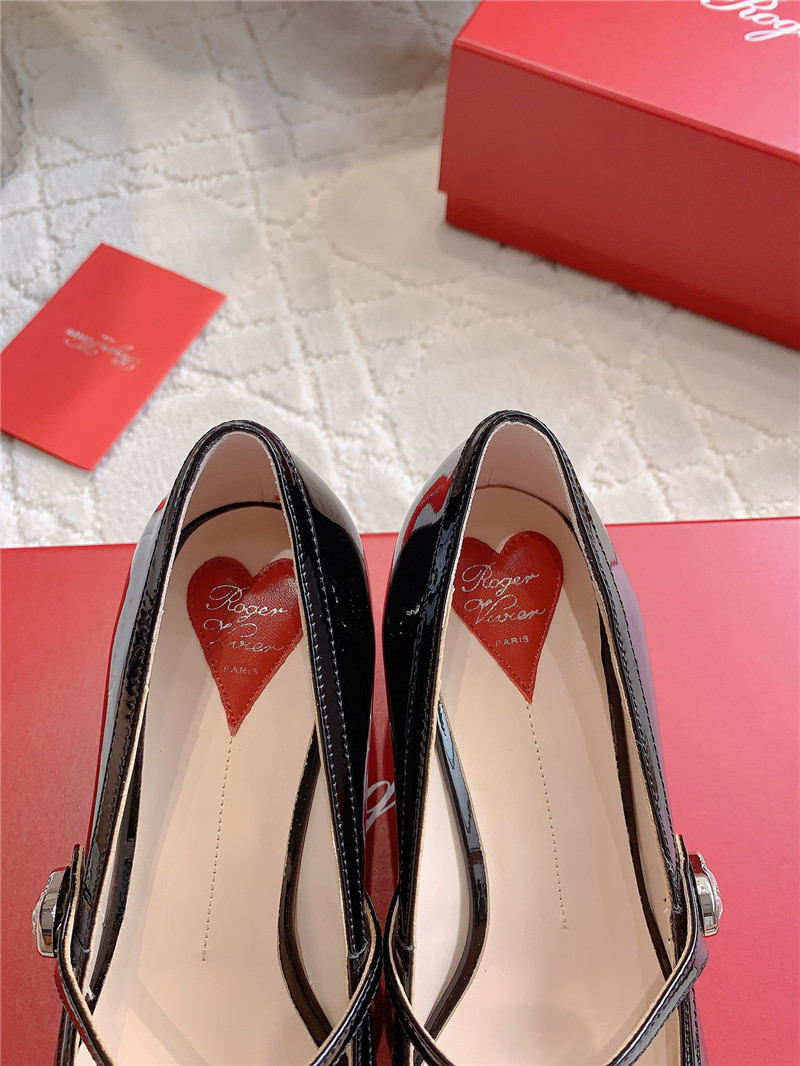 roger u1u1er virgule mary jane pumps black patent leather