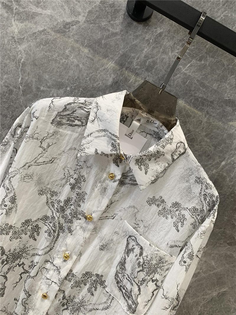 D10r jouy ink print long sleeve shirt replica d&g clothing