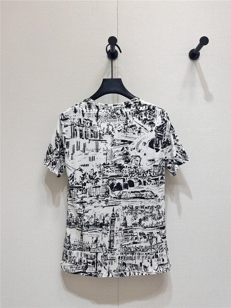D10r paris map series short-sleeved replica clothes