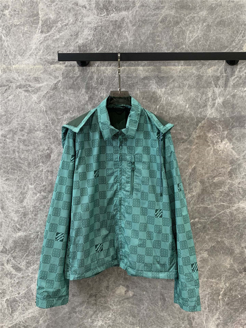 l0vis Vvtt0n lv jacquard hooded windbreaker jacket replicas clothes