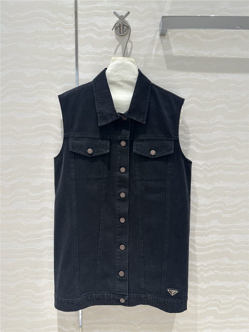 Pra*a functional long vest replica designer clothing websites