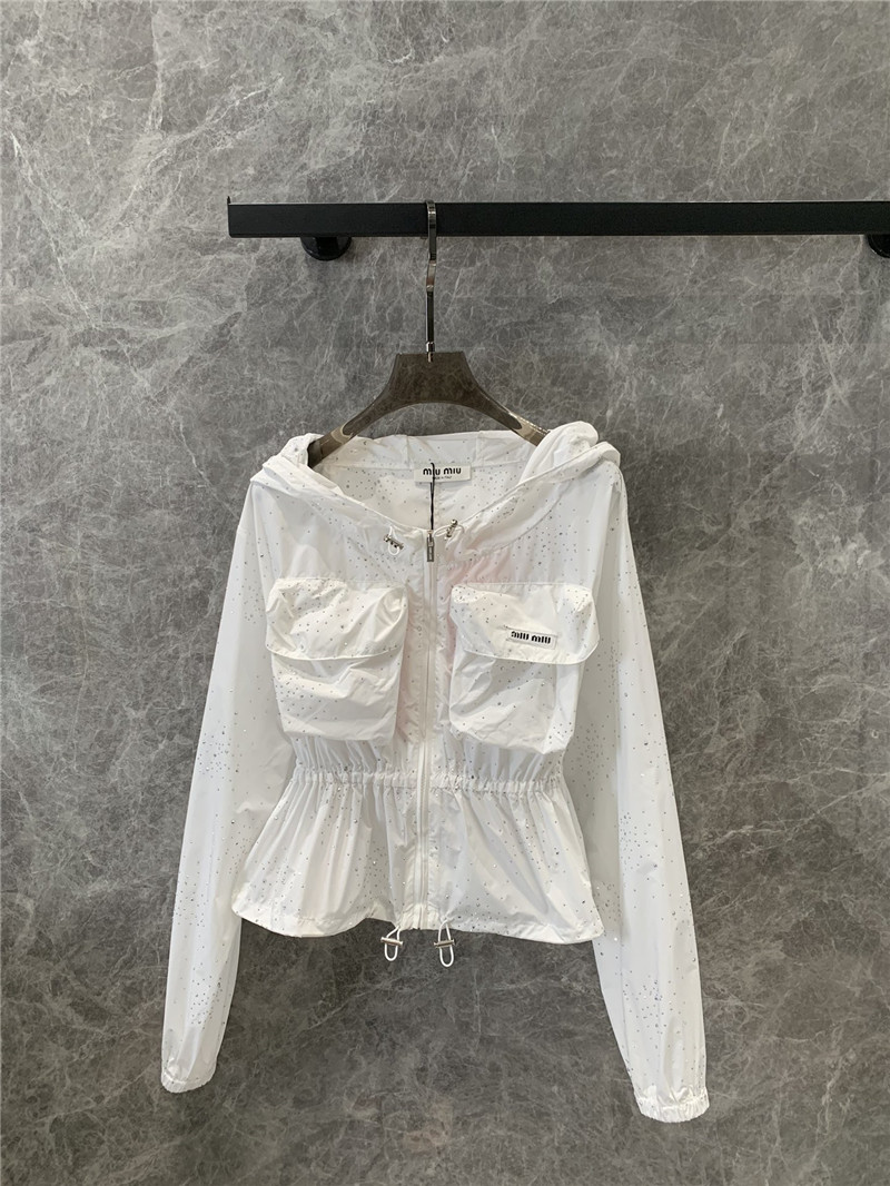 M1um1u zipper sun protection jacket replica d&g clothing