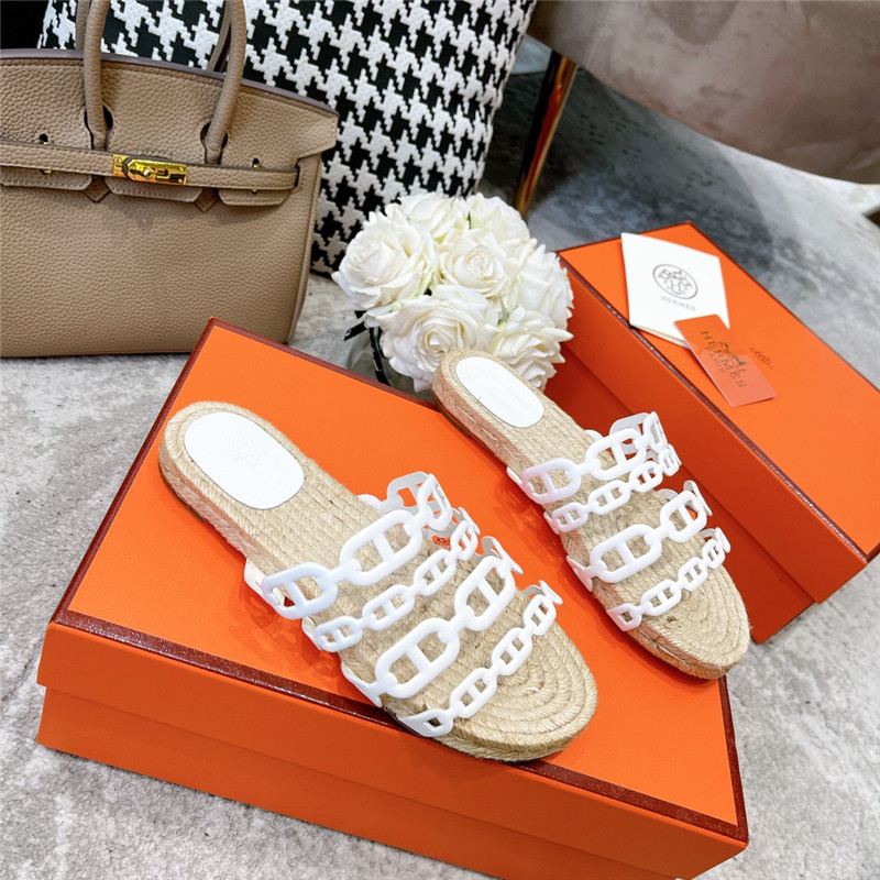 H**me5 ancone espadrille in white nappa leather