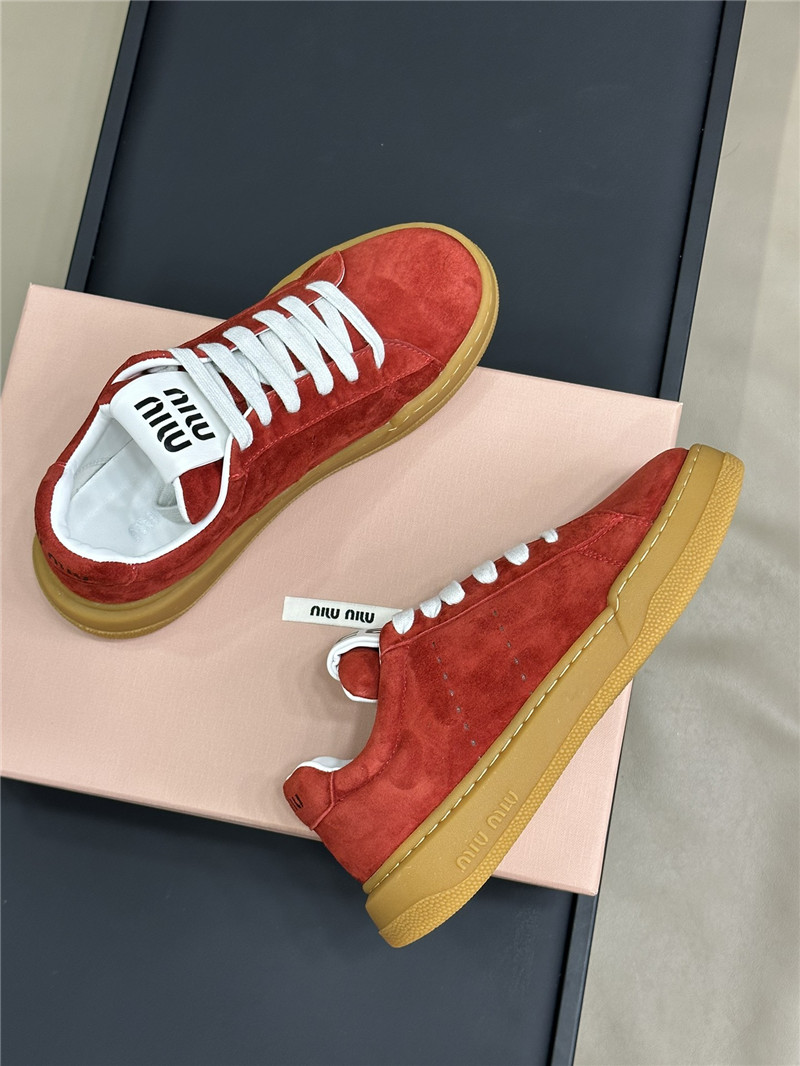 Miu Miu Laced Low-Top Sneakers