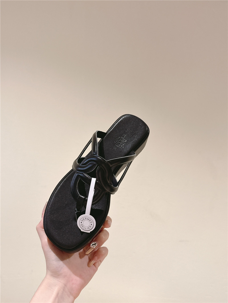 H**me5 gipsy sandal black goatskin