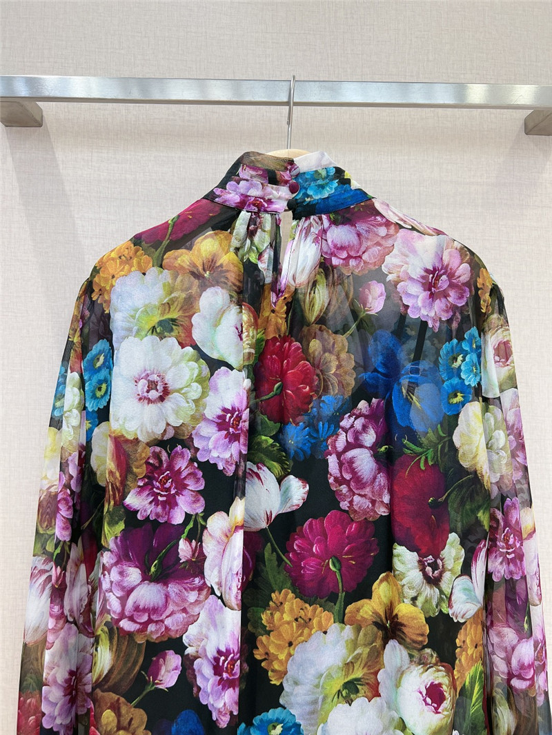 Dolce & Gabbana d&g bow flower shirt replica clothes