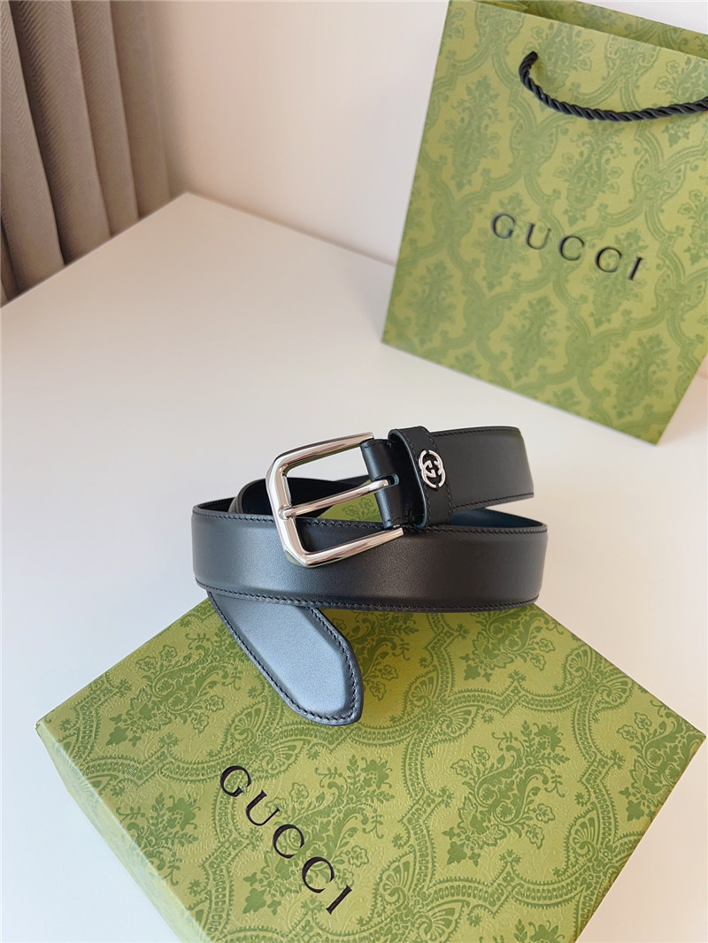 Gvc*1 black leather belt