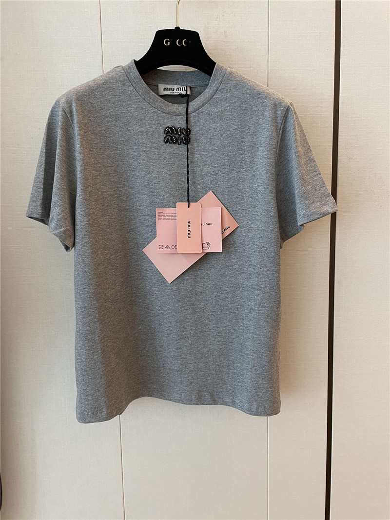M1um1u beaded short sleeve replica clothing sites