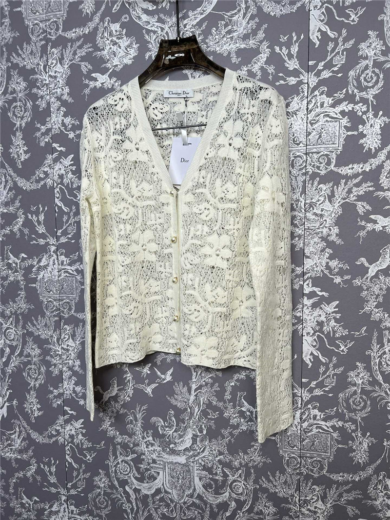 D10r new lace crochet cardigan replica designer clothes