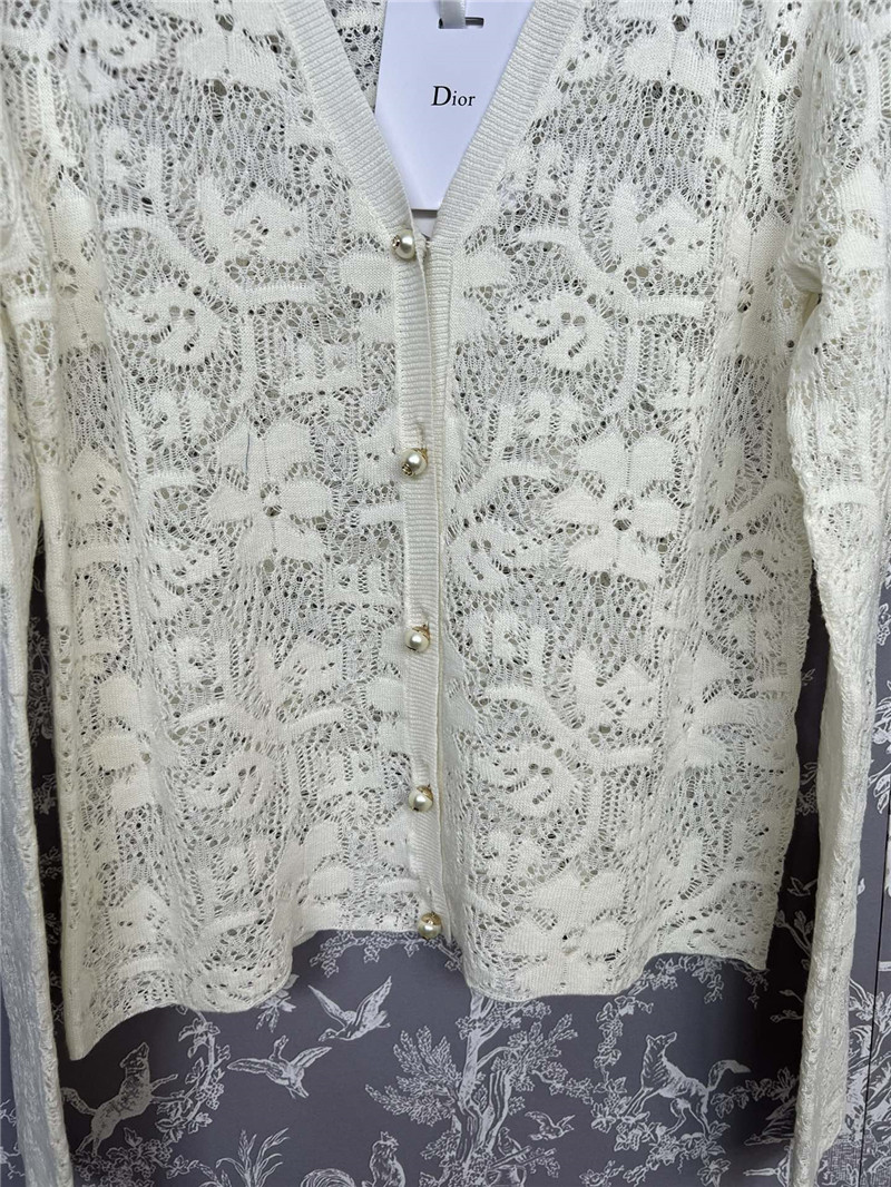 D10r new lace crochet cardigan replica designer clothes