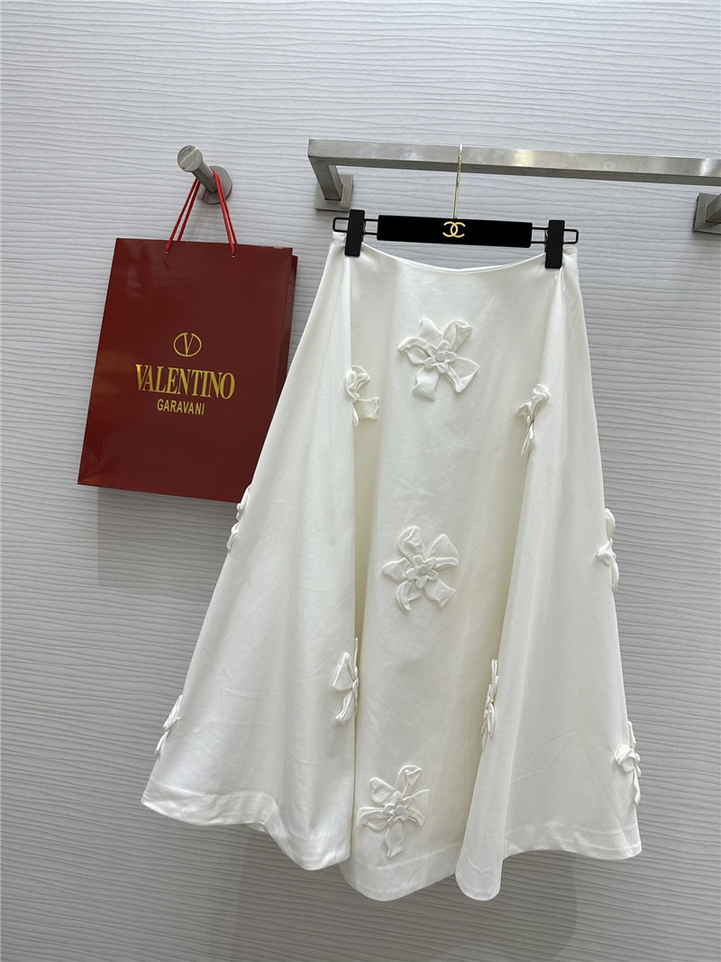 Va1e*ntin0 3d floral a-line skirt replica designer clothes
