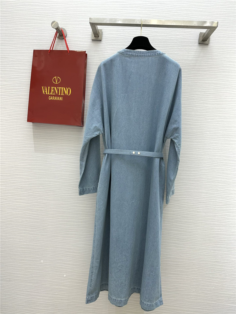 Va1e*ntin0 vintage denim maxi skirt replica clothing sites