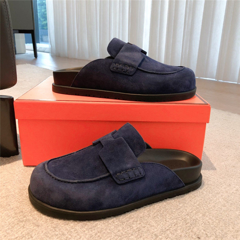 H**me5 go mule navy suede