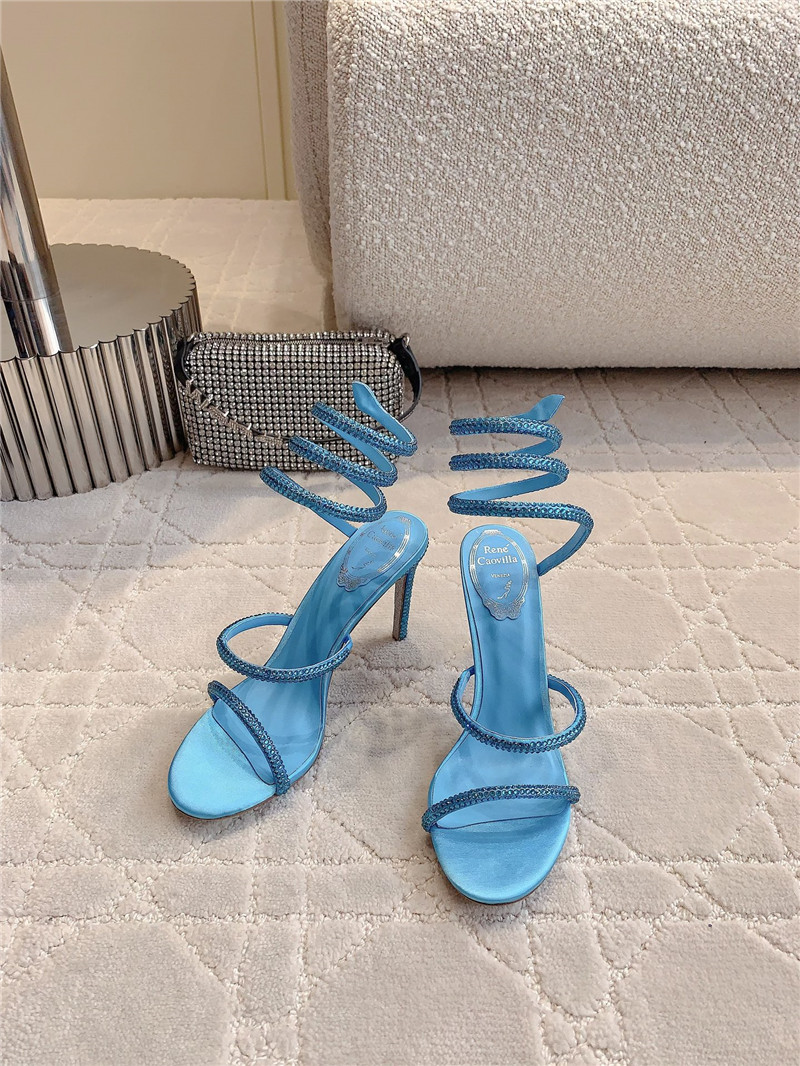 Rene Caovilla Jeweled Cleo Blue Sandal 105