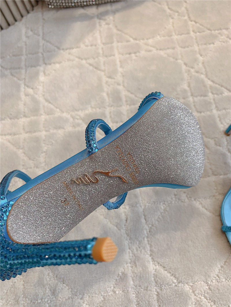 Rene Caovilla Jeweled Cleo Blue Sandal 105
