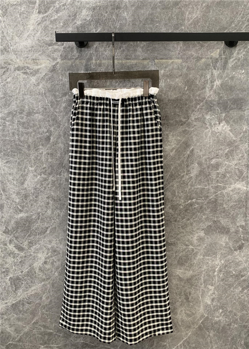 A1exa*der wang tencel plaid casual trousers replica clothes