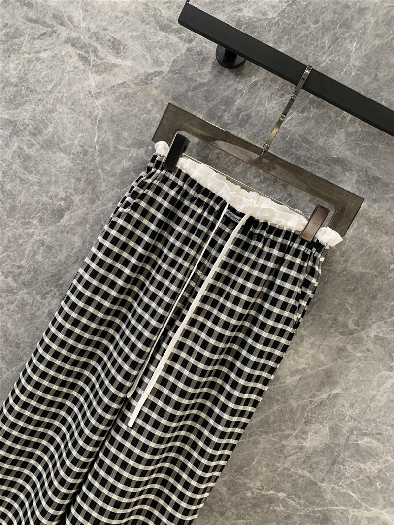 A1exa*der wang tencel plaid casual trousers replica clothes